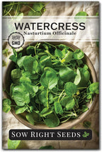 Sow Right Seeds - Watercress Seeds for Planting - Non-GMO Heirloom Packet with Instructions to Plant and Grow Home Garden - Fast-Growing Aquatic Vegetable with Edible Leaves - Fresh and Delicious