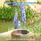 AISITIN 3.5W Solar Bird Bath Fountain with Built-in 1500mAh Battery, Solar Water Pump with 8 Nozzles, Solar Powered Fountain for Garden, Birdbath, Pond, and Outdoor Decor