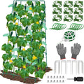 ROADPLUM Cucumber Trellis for Raised Garden Bed, Outdoor Sturdy Metal A-Frame Cucumber Trellis Support for Climbing Plants Vegetables and Fruits with Accessories, Easy installation and Easy Harvesting