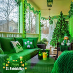JMEXSUSS 600 LED Green St Patricks Day String Lights, 168Ft Clear Wire Christmas Lights for Indoor Outdoor Tree Yard Party Decor, Plug-in, 8 Mode with Remote