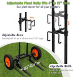 Plant Caddy with Wheels, 3.6FT Heavy Duty Plant Dolly with Adjustable Gripping Arms and Base, Rolling Plant Mover Cart Planter Caddies with Strap for Indoor or Outdoor Garden Plants, Pots