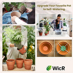 Self-Watering Planter Insert for Houseplants, Flower Pots and Hanging Baskets – Bottom Watering Reservoir with Wicking System – Prevents Over & Under Watering and Root Rot – Indoor/Outdoor – USA Made