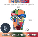 Midogaigai Abstract Face Planter Pots for Plants,Hand-Painted Colorful Flower Pots with Drainage, Indoor Outdoor Garden Decor Gift(Modern,Small)