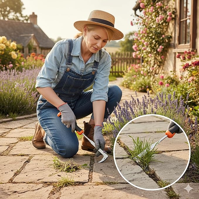Weed Puller Tool, portable garden tool, Four-Tined Weeding Tool, Uprooting Weeding Tools, Crevice Weeder, Backyard Farming Weeding ，Weeding Equipment for Outdoor Camping ，Weed Removal Tool (style3)