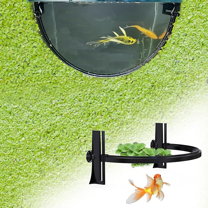 Pryitier Aquarium Floating Plant Barrier, Floating Plant Corral Self Adjusts to Water Level Fish Tank Fence Keeps the Floaters Away from the Filter