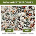 1/8 Inch Natural Aquarium Gravel, Small Pebbles for Fish Tank, Indoor Plants & Succulents, Mixed Color Mini River Rocks for Drainage, Terrarium, Top Dressing & Vase Filler, 6 lb