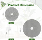 YBB 12 Pcs Plant Pot Grids, 11.8 Inch & 15.7Inch Cuttable Plant Pot Soil Covers Guard Protectors from Cats, Animals Digging Stooper for Indoor Outdoor Garden Potted Plants with 30 Stakes