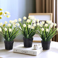 3 Pack Fake Small Plant in Pot Artificial Potted Flowers for Home Decor Fake Flower Plant Greenery Mini Faux Plant for Indoor Bedroom Living Room Office Shelf Bathroom Farmhouse Decor (Type 3)