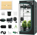 MARS HYDRO 3x3 Smart Grow Tent Kit with WiFi-Integrated Controller 43,150W TS1000 LED Programmable&Dimmable Grow Light,32"x32"x63" 1680D High Reflective Mylar,4 inch Automatic Ventilation kit