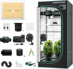 MARS HYDRO 3x3 Smart Grow Tent Kit with WiFi-Integrated Controller 43,150W TS1000 LED Programmable&Dimmable Grow Light,32"x32"x63" 1680D High Reflective Mylar,4 inch Automatic Ventilation kit