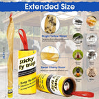 24 Pack Fruit Fly Traps for Indoors, Fly Traps Outdoor, gnat Traps for House Indoor, Fly Strips Tape Killer Catcher Paper Ribbon, Flying Insect Trap for Bug, Gnat, Insect, Mosquito