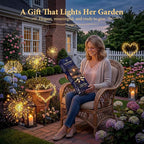Solar Firework Lights Outdoor 4 Pack, 120LED Solar Starburst Garden Lights with 8 Modes, Waterproof Decorative Sparkle Light for Backyard, Garden, Patio & Lawn Landscape - Gifts for Women Mom