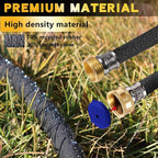 5/8’’ Soaker Hose 6 ft 2 Pack, Heavy Duty Garden Soaker Hoses with Solid Brass Fitting, Rubber Drip Hose for Garden Beds, Vegetable, Lawn, Trees Watering Irrigation （6 ft 2 Pack）