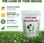 Earthwise Shady Native Wildflower Seed Mix – Shade Tolerant, Pollinator Friendly, Low Maintenance, Organic, Chemical-Free, Pet Safe, Moisture Adaptable, Non-GMO – Covers Up to 375 sq ft, 1/2 lb
