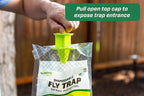 Rescue! Outdoor Disposable Fly Trap – Hanging Fly Catcher with Attractant Bait, Fly Bag for Patio, Yard, Trash & Farm Areas – Easy-to-Use Outdoor Fly Control - 6 Traps