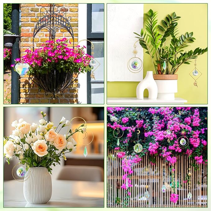 DIY Sun Catcher Kits for Adults, 260 pcs Crystal Suncatchers Making Suppliers for Garden Plant Windows Hanging Art and Crafts for Women Valentines Mother's Day Birthday Gifts Home Decor