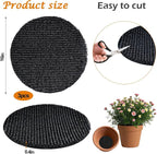3Pcs 16inch Round Pot Mesh Drainage Discs Double Layer Plant Pot Hole Insert Pads Cutable Bonsai Pot Bottom Grid Mat Mesh Reusable for Indoor Outdoor Potted Plant Prevent Soil Loss Keep Roots Healthy