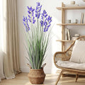Ttranewsoo Green Onions Home Decor Fake Plants Lily of The Valley Snake Plant Home DéCor Accents Artificial Grass Room Decor Artificial Plants Indoor Artificial Grass 47“ 1 Pack（Purple）