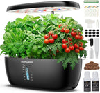 Ahopegarden Indoor Garden Hydroponics Growing System: 12 Pods Plant Germination Kit Garden Kit Growth Lamp Countertop with LED Grow Light Hydrophonic Planter Grower Harvest Vegetable Lettuce
