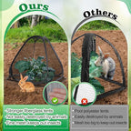2-Pack Durable Plant Covers - Pop-up Fine Mesh Plant Tents with 8 Stakes, 22''x22''x23''Plant Protectors, Garden Crop Guard Cages for Vegetables Fruits Away from Animals Birds Deer Squirrels