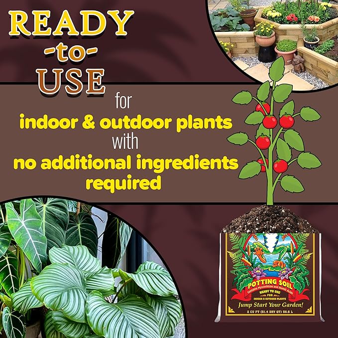 FoxFarm Happy Frog Potting Soil, 2cu ft (Pack of 4) - for Indoor/Outdoor Container Plants, Improves Root Efficiency, pH Adjusted for Optimal Nutrient Uptake - Contains Mycorrhizae and Humic Acids