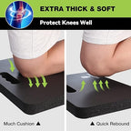 WORKPRO Extra Thick Kneeling Pad, Soft NBR Foam Cushioning for Knee, Large Foam Kneeler Mat for Gardening, Bathing Baby, Exercise, Workout Supplies, 17.5 x 11 x 1.5 in, Black