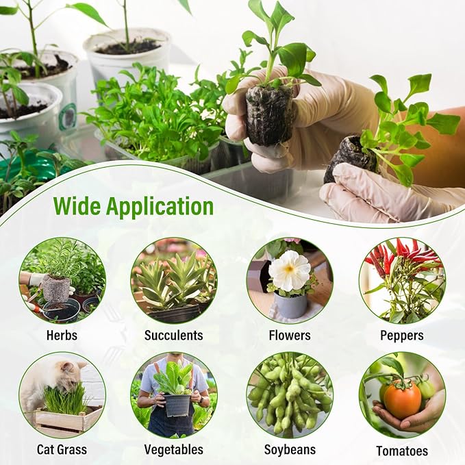 Legigo 100 PCS 35mm Coco Coir Pellets Seed Starter Soil Pods, Compressed Seed Starting Coconut Coir Pellets Soil Plugs for Seedlings, Seed Plant Starter Pods for Garden Herbs Flowers Vegetables