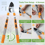 Extendable Loopers for Tree Trimming, 24-42'' Heavy Duty Thick Branches Cutter Lopping Shears with SK5 Steel Blade, Pruning Shears with 1.8” Cut Capacity, Loppers with Compound Action for Gardening