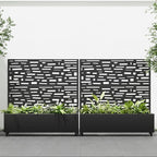 Casaphoria Metal Raised Garden Bed with Trellis and Wheels, 47"x47"x16" Planter Box for Climbing Plants, Vegetables & Vines, Features Drainage Holes and Privacy Screen (Black-Gerald)