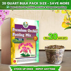 [Upgraded] DUSPRO Orchid Potting Mix for Repotting with Forest Moss, Pine Bark, Perlite & Pumice, Orchid Bark Potting Mix, Orchid Repotting Soil, Drainage Indoor Potting, Orchid Pot Not Included, 20QT