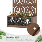 Casaphoria Metal Raised Garden Bed with Trellis, 59"x30"x12" Planter Box for Climbing Plants, Vegetables & Vines, Features Drainage Holes and Privacy Screen, Brown-Star