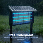 Super Large Solar Bug Zapper Outdoor for 8000 sq.ft, Portable Solar Bug Zapper with High Powered, Rechargeable Electric Bug Zapper for Patio Garden Backyard RV Camping Farm and Large Spaces