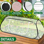 45" x 22" x 16" Pop Up Garden Rows Plants Cover, Raised Garden Beds Vegetable Rows Plant Protector, Insect Bird Barrier Plant Net Cage with Stakes for Protecting Seedlings Fruits Vegetable Row