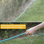 LINEX Sprinkler Soaker Hose 15 ft 2 pack for Garden Lawn Watering Hose with Stakes