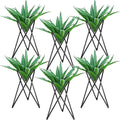 Jetec 6 Pcs Air Plant Holder Airplants Live Holders Airplants Rack Black Metal Desk Plant Rack for Home Office Study Balcony Garden Patio Wedding Decoration Gift
