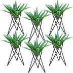 Jetec 6 Pcs Air Plant Holder Airplants Live Holders Airplants Rack Black Metal Desk Plant Rack for Home Office Study Balcony Garden Patio Wedding Decoration Gift