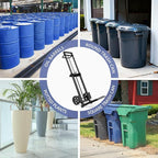 KEDSUM 55 Gallon Drum Dolly, Plant Dolly with Wheels, Heavy Duty Oil Drum Trolley with Adjustable Eagle Beak Fixation & Strap, Ideal for Oil Barrel & Plant Pots Use, Height 47.2 inch, Easy to Fold