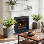 Artificial Agave Plant Outdoor 22” Tall, Large UV Resistant Fake Agave Plants with 23 Pre-Dusted Leaves, Faux Succulents Plant for Home Front Porch Patio Garden Yard Indoor Decor 2Pack