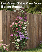 Expandable Garden Trellis, Indoor Wood Decorative Fence Panels for Climbing Plants, Vine Ivy Rose Support, Balcony Wall Decor, Yard Landscape Edging, Patio Divider, Animal Barrier (5.9 X 90 inch)