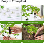 Ahopegarden Indoor Garden Hydroponics Growing System Kit: 60 Pods Indoor Herb Garden with LED Grow Light - Plant Germination Kit, 32L Large Capacity Hydroponic Tower for Vegetables Fruits Flowers