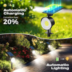 nipify 12 Pack Solar Spot Lights Outdoor Waterproof with 3 Modes, Solar Spotlight Light for Outside Yard Landscape Lighting Pathway Lights Wall, Cool White