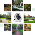 INCX 4.6 inch Solar Lights for Outside,8 Pack Solar Light Outdoor Waterproof, Garden Lights Landscape Lighting for Patio Pathway Lawn Driveway Walkway White