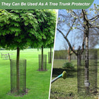 6 Pack Plant Protector from Animals, 13.5" Dia x 14" H Wire Plant Protectors, 18pcs Pre-Bent Metal Mesh to Keep Animals Out with Zip Ties & Stakes (6 Packs)