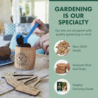 Garden Republic Bonsai Tree Kit - Mini Bonsai Seeds, 4 Types - Seed Starter Plant Growing Kit - Potting Soil Jute Bags Pruning Shears Tool and Plant Markers