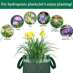 EBaokuup 4 Pcs Pond Planting Bag with Handle, Reusable 7 Inch Round Aquatic Mesh Plant Pot for Ponds, Breathable Green Water Garden Pond Plant Basket for Lotus Bog Terrestrial Plants