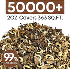 Wildflower Seeds Mix, 2 Oz, 50,000+ Seeds, 28 Varieties, Attracts Bees, Butterflies & Birds, Colorful Flowers