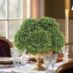Coferset Dark Green Hydrangea Artificial Flowers 3pcs Lifelike Faux Hydrangea Real Touch Fake Flowers for Home Wedding Office Party Living Room Decoration,22inch