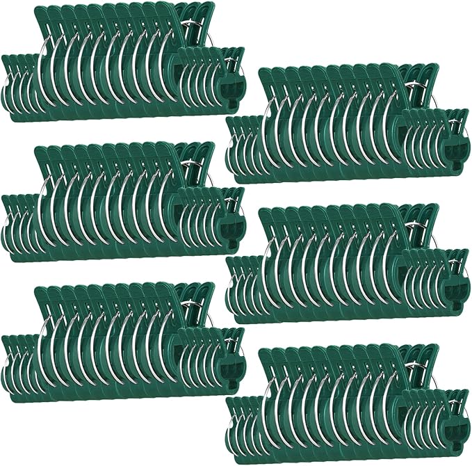 Yinghezu 120 Pcs Plant Support Clips,Flower and Vine,Garden Tomato Plant Support Clips for Supporting Stems,Vines Grow Upright Climbing,Tool for Straightening,Tomato Cage,Trellis. 2 Sizes in one Pack
