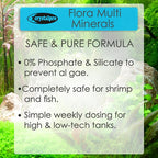 Crystalpro Flora Multi Minerals All in One Aquarium Plant Fertilizer - for Fast Growing Healthy Plants - Plant Food for Root and Leaf Growth- Safe for All Freshwater Livings 4.2 Oz