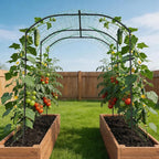 DoCred Tall Garden Arch Trellis for Climbing Plants, 87in Tall Metal Plant Support Trellis Archway for Climbing Vine Vegetable/Fruit/Flower Outdoor Yard Lawn Garden Arch Tunnel Trellis